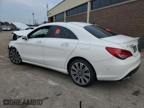 2018 Mercedes-Benz CLA 250 with VIN WDDSJ4GB8JN637815, listed as a Copart auction lot 68822413 with Not Provided miles and . Bid and sale history available at DreamBid. Image 2.