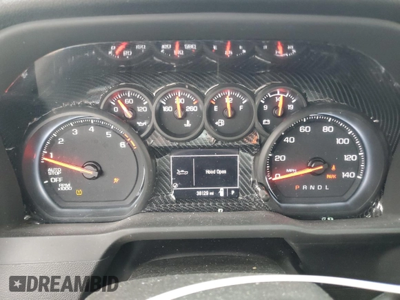 2022 Chevrolet Silverado 1500 Work Truck with VIN 3GCNAAEK3NG632724, listed as a Copart auction lot 45302405 with 38,129 mi miles and Salvage Title. Bid and sale history available at DreamBid. Image 9.