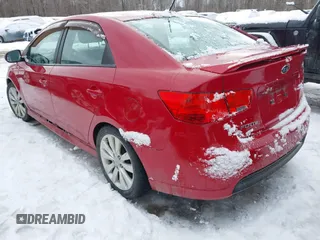 2013 Kia Forte SX with VIN KNAFW4A33D5693791, listed as a IAAI auction lot 41486906 with 154,579 mi miles. Bid and sale history available at carsss.com. Image 3.