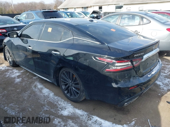 2020 Nissan Maxima Platinum with VIN 1N4AA6FVXLC377564, listed as a IAAI auction lot 41604109 with 125,823 mi miles and . Bid and sale history available at DreamBid. Image 3.