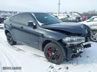 2015 BMW X6 xDrive50i with VIN 5UXKU6C54F0F94383, listed as a IAAI auction lot 41467773 with 114,560 mi miles. Bid and sale history available at carsss.com. Image 1.