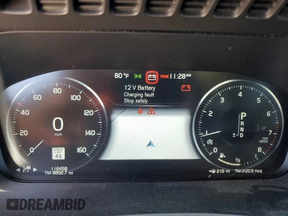 2016 Volvo XC90 T6 Inscription with VIN YV4A22PL7G1045397, listed as a Copart auction lot 55492615 with 116,458 mi miles and Salvage title. Bid and sale history available at DreamBid. Image 9.