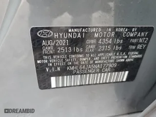 2022 Hyundai Sonata SEL with VIN KMHL64JA5NA177909, listed as a Copart auction lot 51089585 with 24,010 mi miles and Salvage Title. Bid and sale history available at carsss.com. Image 13.