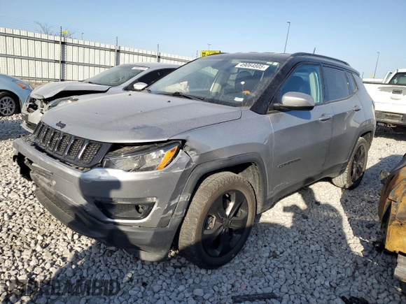 2018 Jeep Compass Latitude with VIN 3C4NJCBB5JT408159, listed as a Copart auction lot 49064805 with 82,730 mi miles and Salvage Title. Bid and sale history available at carsss.com. Image 1.