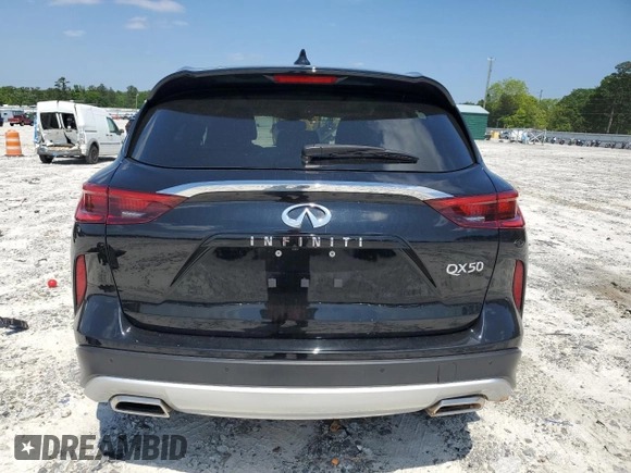 2021 Infiniti QX50 Luxe with VIN 3PCAJ5BA0MF119842, listed as a Copart auction lot 54868035 with 70,688 mi miles and Salvage title. Bid and sale history available at DreamBid. Image 6.