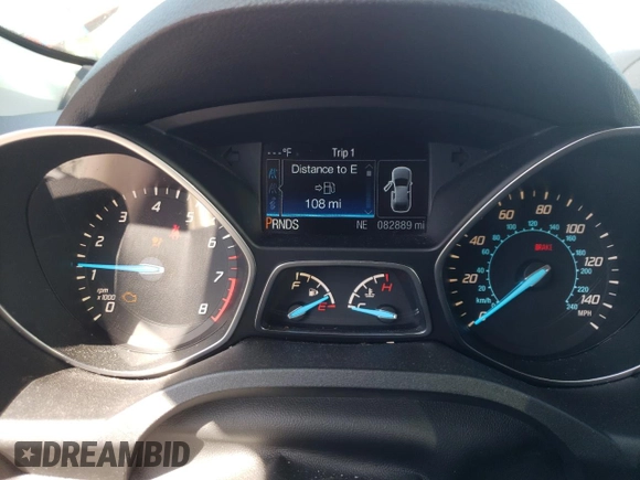 2015 Ford Escape Titanium with VIN 1FMCU0J93FUA66179, listed as a Copart auction lot 65235585 with 82,889 mi miles and Salvage title. Bid and sale history available at DreamBid. Image 9.