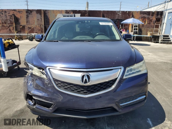 2014 Acura MDX Technology with VIN 5FRYD3H46EB005081, listed as a Copart auction lot 57799425 with 208,568 mi miles and Salvage title. Bid and sale history available at DreamBid. Image 5.