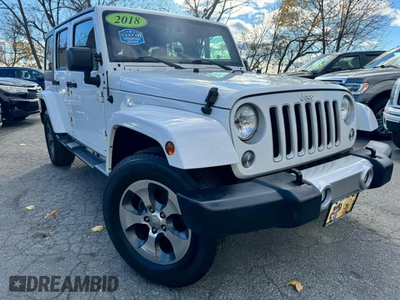 2018 Jeep Wrangler JK Unlimited Sahara with VIN 1C4HJWEG8JL893396, listed as a Copart auction lot 86017724 with 110,460 mi miles and Clean Title. Bid and sale history available at carsss.com. Image 1.