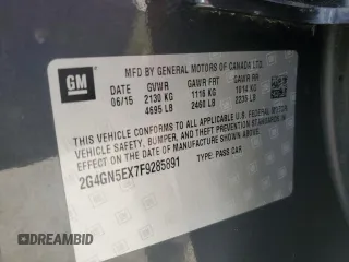 2015 Buick Regal Premium I with VIN 2G4GN5EX7F9285891, listed as a Copart auction lot 71499444 with 83,820 mi miles and Clean Title. Bid and sale history available at carsss.com. Image 12.