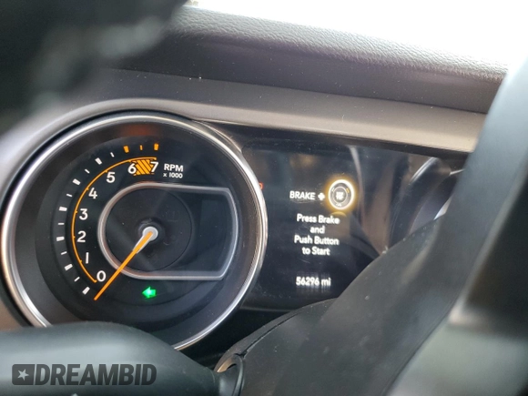 2022 Jeep Wrangler Unlimited Willys with VIN 1C4HJXDN2NW134737, listed as a Copart auction lot 67411754 with 56,296 mi miles and Salvage Title. Bid and sale history available at DreamBid. Image 9.