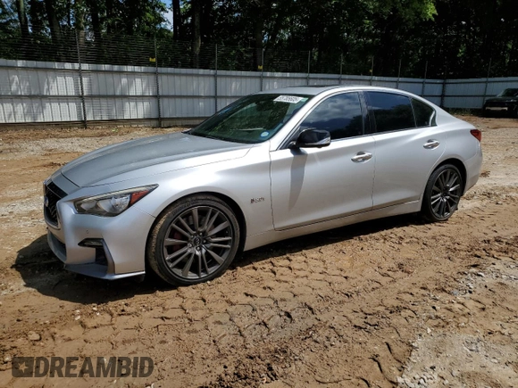 2018 Infiniti Q50 Red Sport 400 с VIN JN1FV7AP9JM461646, выставлен на аукционе Copart как лот 55785605 с пробегом 101 747 миль миль и Списание • Salvage title. История ставок и продаж доступна на DreamBid. Изображение 1.