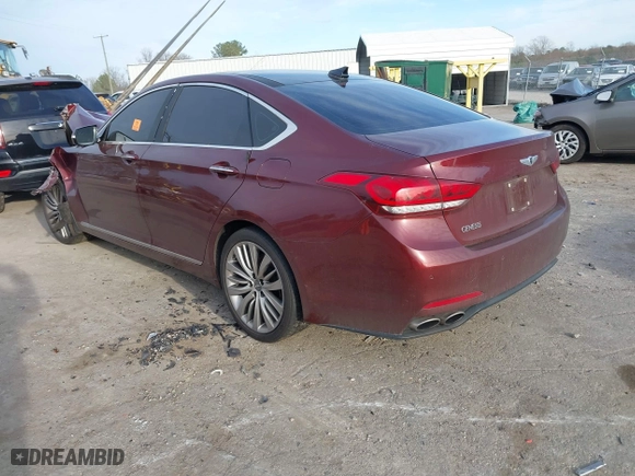 2015 Hyundai Genesis 5.0L with VIN KMHGN4JF4FU066994, listed as a IAAI auction lot 41208728 with 1 mi miles. Bid and sale history available at carsss.com. Image 3.