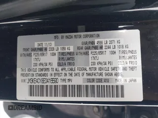 2014 Mazda CX-5 Touring with VIN JM3KE4CY8E0416590, listed as a IAAI auction lot 41619713 with 225,156 mi miles. Bid and sale history available at carsss.com. Image 9.