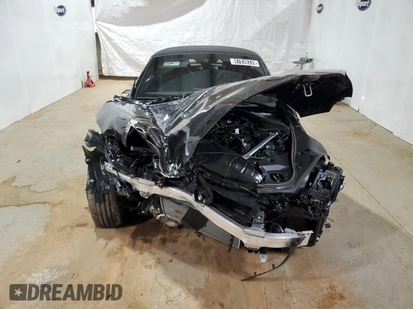 2025 BMW Z4 sDrive30i with VIN WBAHF3C06SWY43759, listed as a Copart auction lot 47839335 with 0 mi miles and Salvage Title. Bid and sale history available at carsss.com. Image 5.