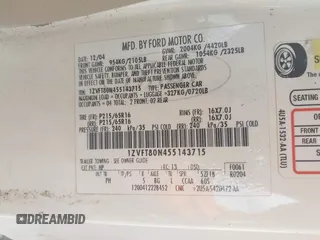 2005 Ford Mustang Deluxe с VIN 1ZVFT80N455143715, выставлен на аукционе IAAI как лот 42439492 с пробегом 131 102 миль миль и . История ставок и продаж доступна на DreamBid. Изображение 9.