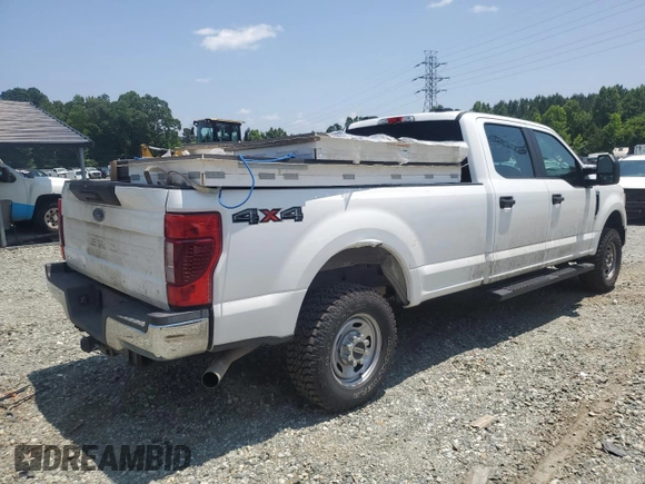 2021 Ford F-250 XL with VIN 1FT7W2B6XMEC11113, listed as a Copart auction lot 60110065 with 67,576 mi miles and Clean title. Bid and sale history available at DreamBid. Image 3.