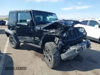 2014 Jeep Wrangler Sport with VIN 1C4AJWAG7EL100344, listed as a IAAI auction lot 42020438 with 87,279 mi miles and . Bid and sale history available at carsss.com. Image 1.