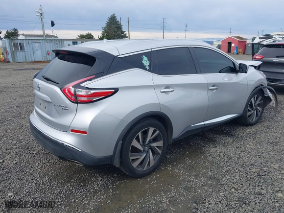 2016 Nissan Murano SL with VIN 5N1AZ2MH8GN139470, listed as a IAAI auction lot 41787551 with 116,182 mi miles. Bid and sale history available at carsss.com. Image 4.