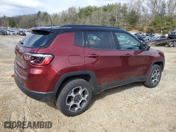 2022 Jeep Compass Trailhawk z VIN 3C4NJDDB3NT229952, wystawiony jako Copart lot #50379625 z przebiegiem 17 737 mil mil oraz Szkoda całkowita • Salvage title. Historia ofert i sprzedaży dostępna na DreamBid. Obrazek 3.