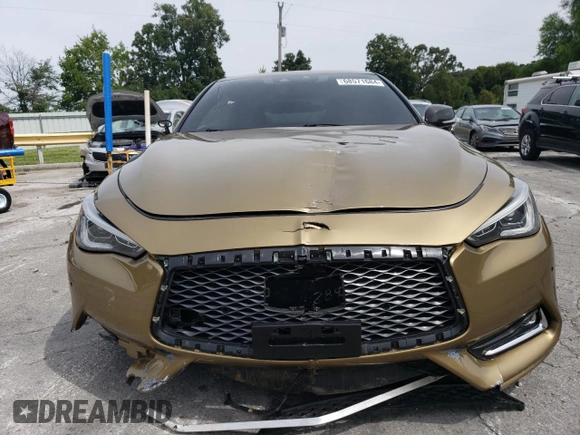 2017 Infiniti Q60 Red Sport 400 with VIN JN1FV7EK4HM610568, listed as a Copart auction lot 68571684 with 37,121 mi miles and Salvage Title. Bid and sale history available at carsss.com. Image 5.