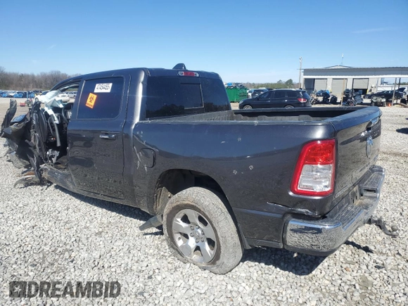 2019 Ram 1500 Big Horn/Lone Star with VIN 1C6RRFFG9KN805156, listed as a Copart auction lot 47454455 with 191,482 mi miles and Salvage Title. Bid and sale history available at carsss.com. Image 2.