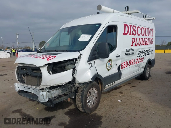 2022 Ford Transit Cargo with VIN 1FTBR1C80NKA05202, listed as a IAAI auction lot 41447583 with 75,302 mi miles and . Bid and sale history available at DreamBid. Image 18.