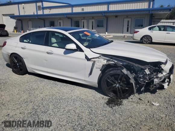 2014 BMW 6 Series 650i with VIN WBA6B2C58ED129575, listed as a Copart auction lot 48711525 with 78,681 mi miles and Salvage Title. Bid and sale history available at carsss.com. Image 4.