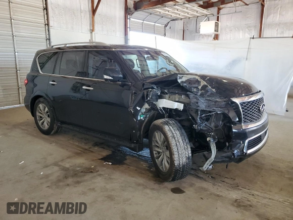 2016 Infiniti QX80 Limited with VIN JN8AZ2NE6G9123242, listed as a Copart auction lot 56198345 with 114,478 mi miles and Salvage title. Bid and sale history available at DreamBid. Image 4.