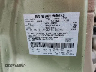 2008 Ford Escape Hybrid with VIN 1FMCU59H58KD21566, listed as a Copart auction lot 51238325 with 34,288 mi miles and Salvage title. Bid and sale history available at DreamBid. Image 16.