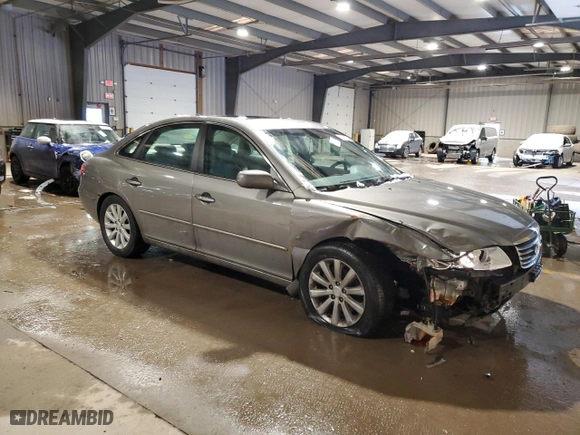 2009 Hyundai Azera GLS with VIN KMHFC46D59A371628, listed as a Copart auction lot 87460584 with 103,077 mi miles and Salvage Title. Bid and sale history available at carsss.com. Image 4.