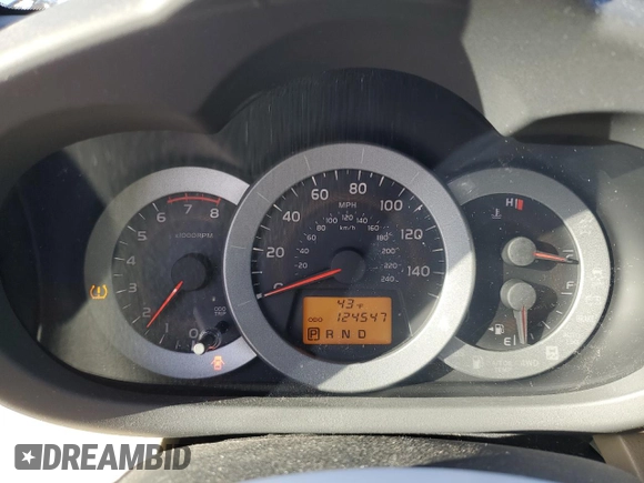 2011 Toyota RAV4 with VIN 2T3BK4DV5BW054067, listed as a Copart auction lot 52183995 with 124,547 mi miles and Salvage Title. Bid and sale history available at carsss.com. Image 9.