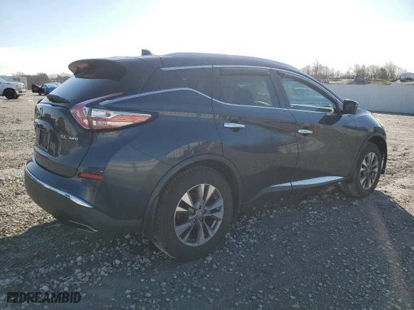 2016 Nissan Murano SL with VIN 5N1AZ2MH8GN170427, listed as a Copart auction lot 49388705 with 189,499 mi miles and Salvage Title. Bid and sale history available at carsss.com. Image 3.