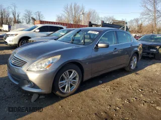 2015 Infiniti Q40 with VIN JN1CV6AR4FM524898, listed as a Copart auction lot 43953935 with 120,677 mi miles and Salvage Title. Bid and sale history available at carsss.com. Image 1.