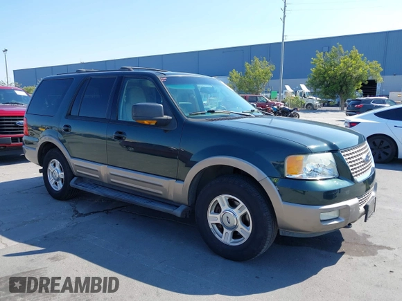 2003 Ford Expedition Eddie Bauer z VIN 1FMFU18L43LA58341, wystawiony jako IAAI lot #42686978 z przebiegiem 237 507 mil mil oraz . Historia ofert i sprzedaży dostępna na DreamBid. Obrazek 1.