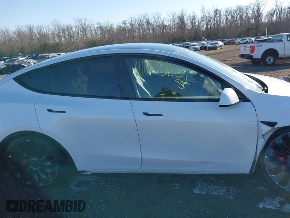 2022 Tesla Model Y Performance with VIN 7SAYGDEF5NF542189, listed as a IAAI auction lot 41643254 with 18,865 mi miles and . Bid and sale history available at DreamBid. Image 12.