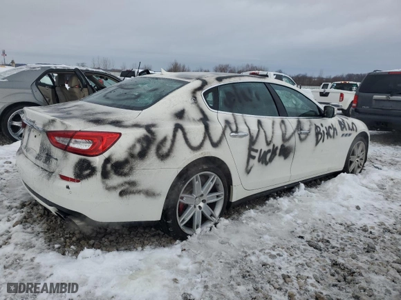 2016 Maserati Quattroporte S Q4 with VIN ZAM56RRA9G1188571, listed as a Copart auction lot 82316844 with 0 mi miles and Clean Title. Bid and sale history available at carsss.com. Image 3.