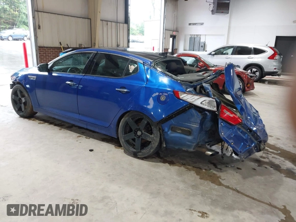 2014 Kia Optima SXL Turbo with VIN 5XXGR4A61EG256801, listed as a IAAI auction lot 42362910 with 216,480 mi miles and . Bid and sale history available at DreamBid. Image 3.