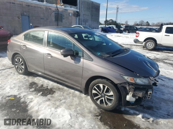 2014 Honda Civic Sedan EX with VIN 19XFB2F85EE269476, listed as a Copart auction lot 41582925 with 88,737 mi miles and Salvage Title. Bid and sale history available at carsss.com. Image 4.