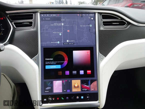 2017 Tesla Model S 100D with VIN 5YJSA1E26HF224568, listed as a IAAI auction lot 42140201 with 102,403 mi miles. Bid and sale history available at carsss.com. Image 19.