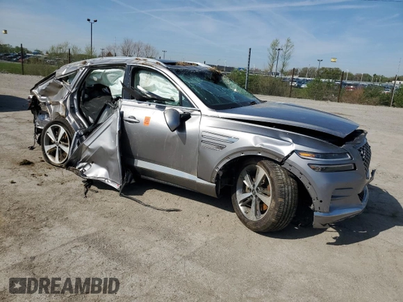 2021 Genesis GV80 with VIN KMUHBDSB0MU034504, listed as a Copart auction lot 54057885 with Not provided miles and Non repairable. Bid and sale history available at DreamBid. Image 4.