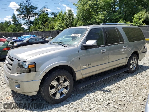 2008 Ford Expedition EL Limited with VIN 1FMFK20508LA24056, listed as a Copart auction lot 60408054 with 146,834 mi miles and Salvage Title. Bid and sale history available at carsss.com. Image 1.