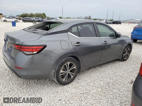 2022 Nissan Sentra SV with VIN 3N1AB8CV4NY250815, listed as a Copart auction lot 50358025 with 23,742 mi miles and Clean Title. Bid and sale history available at DreamBid. Image 3.