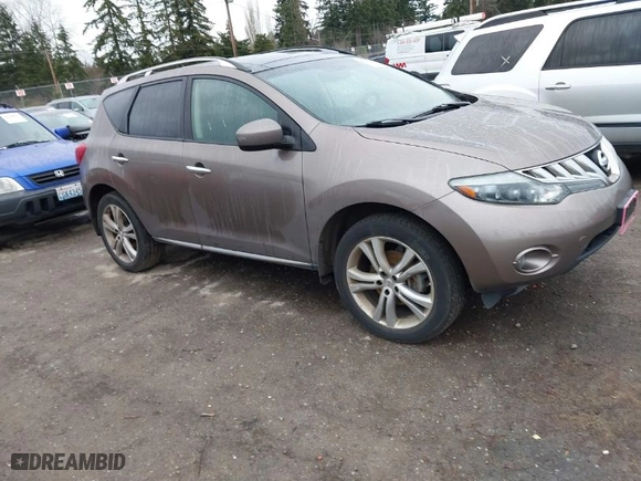 2009 Nissan Murano LE with VIN JN8AZ18W09W154215, listed as a IAAI auction lot 41642612 with 138,921 mi miles. Bid and sale history available at carsss.com. Image 1.