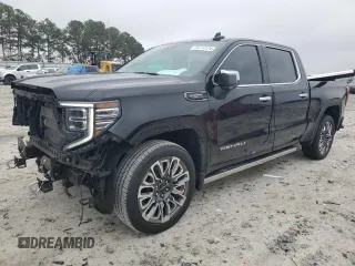 2023 GMC Sierra 1500 Denali Ultimate with VIN 1GTUUHEL1PZ119317, listed as a Copart auction lot 79717174 with 28,667 mi miles and Salvage Title. Bid and sale history available at carsss.com. Image 1.