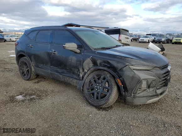 2020 Chevrolet Blazer LT with VIN 3GNKBJRS7LS695269, listed as a Copart auction lot 87037324 with 69,433 mi miles and Salvage Title. Bid and sale history available at carsss.com. Image 4.