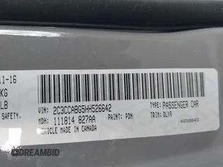 2017 Chrysler 300 S Alloy Edition with VIN 2C3CCABG5HH526642, listed as a IAAI auction lot 41591164 with 75,574 mi miles and . Bid and sale history available at DreamBid. Image 9.