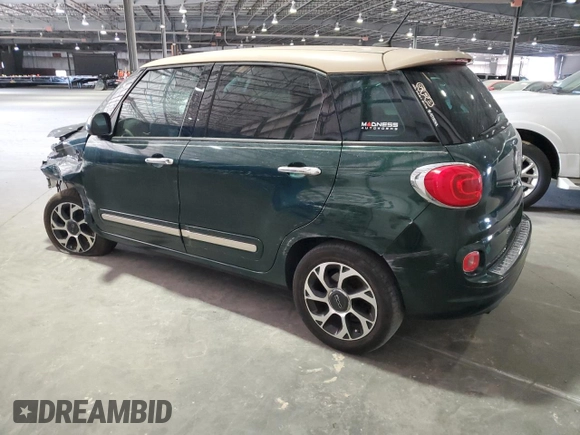 2014 FIAT 500L Lounge with VIN ZFBCFACH9EZ022054, listed as a Copart auction lot 83541054 with 125,729 mi miles and Salvage Title. Bid and sale history available at DreamBid. Image 2.