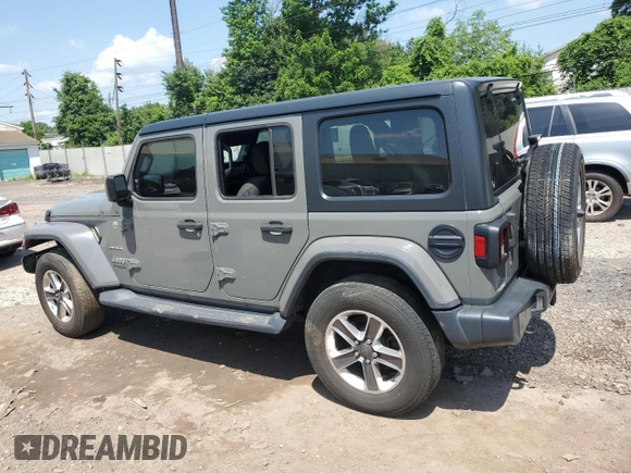 2018 Jeep Wrangler Unlimited Sahara with VIN 1C4HJXEN2JW220882, listed as a Copart auction lot 57428525 with 94,046 mi miles and Salvage title. Bid and sale history available at DreamBid. Image 2.