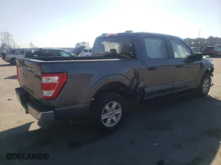 2023 Ford F-150 XL with VIN 1FTEW1CB1PKG04498, listed as a Copart auction lot 43714565 with 21,842 mi miles and Salvage Title. Bid and sale history available at carsss.com. Image 3.