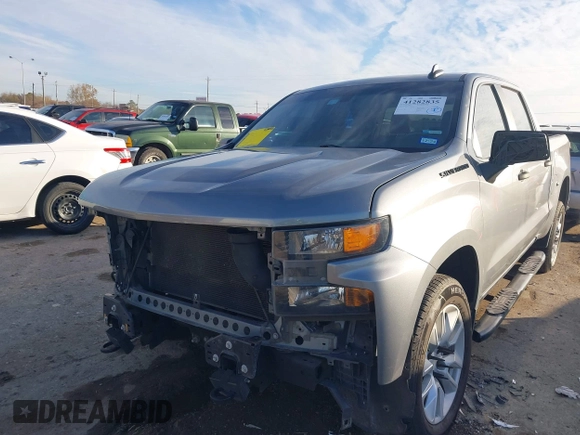 2020 Chevrolet Silverado 1500 Custom with VIN 1GCPWBEHXLZ183253, listed as a IAAI auction lot 41282835 with 128,772 mi miles. Bid and sale history available at carsss.com. Image 17.